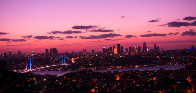 日落时伊斯坦布尔博普鲁桥图片