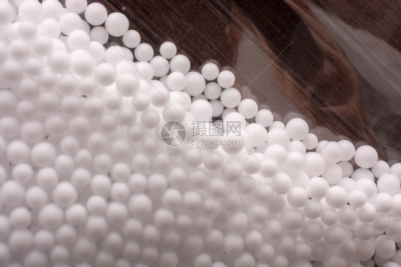 白聚苯乙烯泡沫球作为背景图片