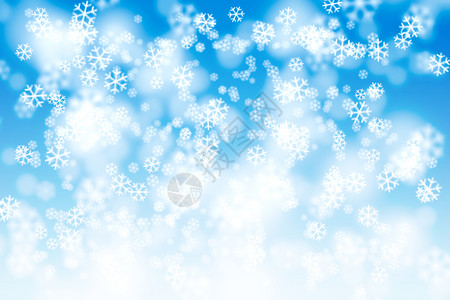 蓝色背景下雪的美术图片