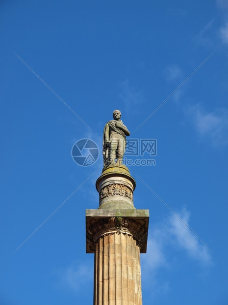 斯考特纪念碑格拉斯哥沃尔特科爵士在格拉斯哥乔治广场的专栏图片
