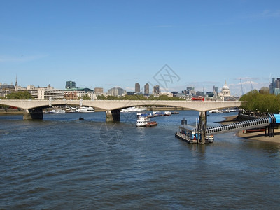 伦敦的泰晤士河全景英国伦敦图片