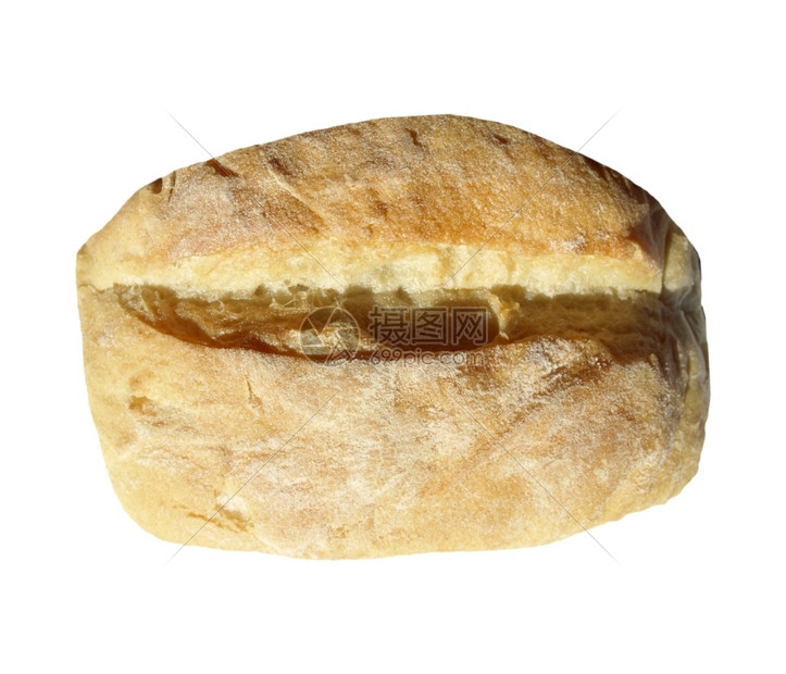 bread白种背景孤立的面包食品