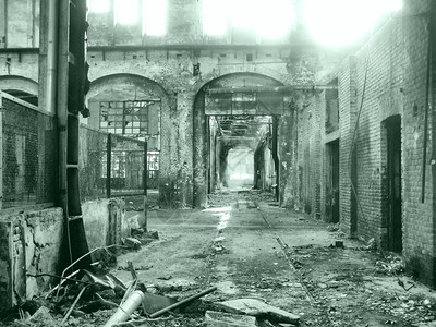 意大利都灵托里诺废弃工厂建筑的墟高动态范围人类发展报告黑白图片