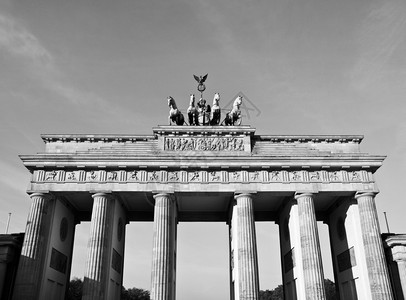 柏林勃兰登堡门复古的纪念碑高清图片