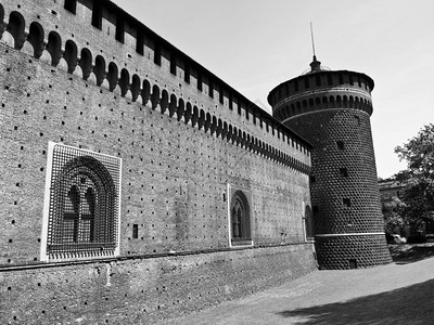 斯福尔泽斯科城堡米兰意大利米兰的斯福尔泽斯科城堡斯福尔扎城堡图片