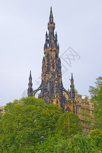 苏格兰爱丁堡的沃尔特斯科爵士纪念碑图片