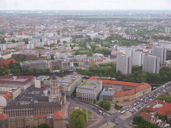 柏林德国空中鸟眼观柏林市图片