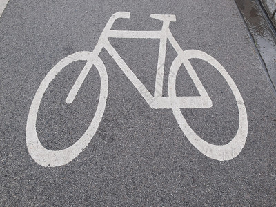 自行车道标志自行或道标志图片