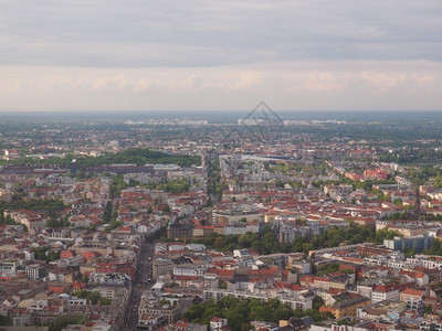 柏林德国空中鸟眼观柏林市图片