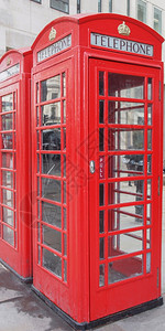 伦敦电话箱英国伦敦传统的红色电话箱背景图片