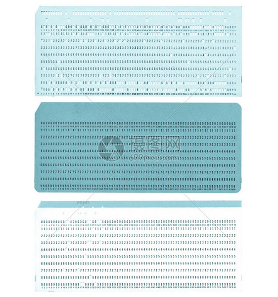 计算机数据存储的旧打孔卡冷热电动型图片