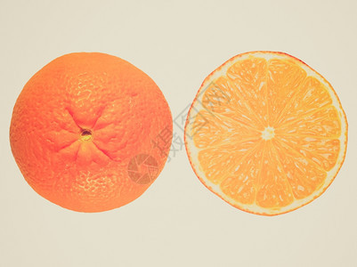 复古的橙色水果复古风格的橙色水果在白色的背景下可以看到图片