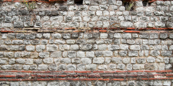 联合王国伦敦古罗马墙废墟图片