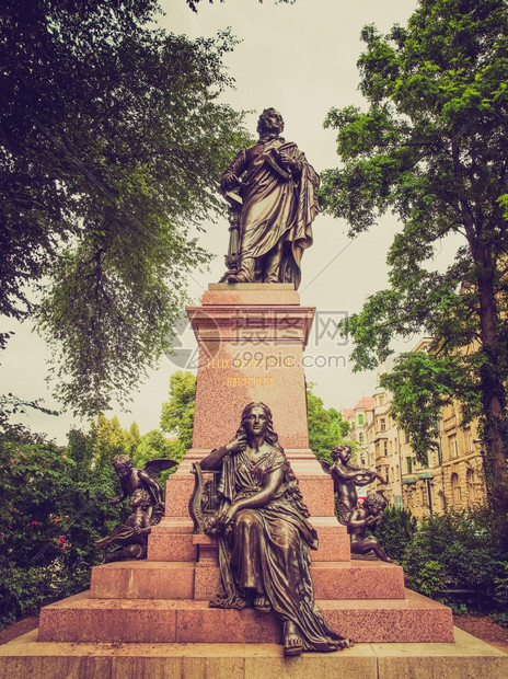 门德尔松邓克马尔莱比锡德国音乐家雅各布路德维希费利克斯门德尔松巴托尔迪的门德尔松登克马尔纪念碑由沃纳斯坦于1892年在德国莱比锡图片