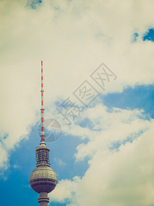 德国柏林的Fernsehturm电视塔图片
