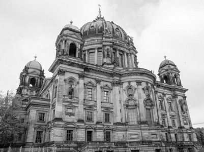 柏林多姆教堂德国黑白教堂图片