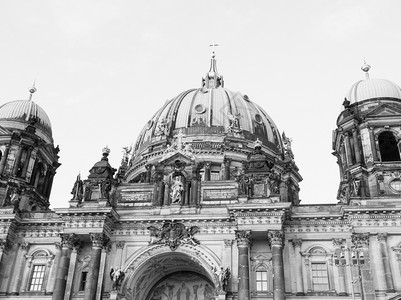 柏林多姆教堂德国黑白教堂图片