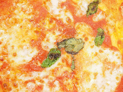 玛格丽塔披萨背景玛格丽塔又名玛格丽塔传统意大利披萨有用作背景图片