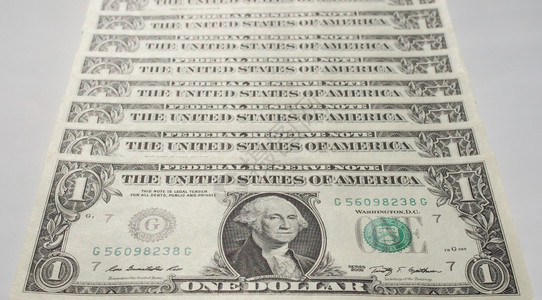 1美元现钞货币作为背景有用背景图片