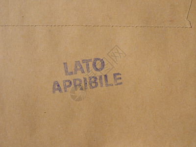 邮袋意大利信封上印的Latoapribile意指开放检查的侧面图片