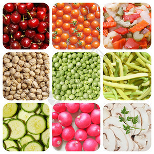 蔬菜食品组水果蔬菜和蘑菇图片