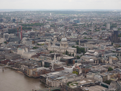 伦敦航空视图英国伦敦泰晤士河航空视图背景图片