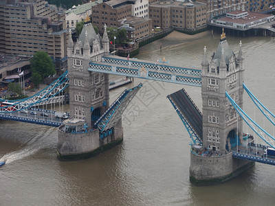 伦敦航空视图英国伦敦塔桥航空视图图片