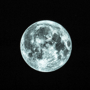 满月人发报告晚上满月高动态射程望远镜图像凉冷的调图片