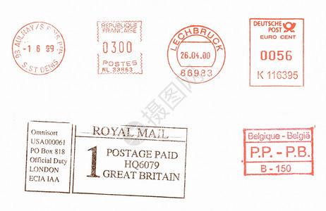 邮电表票贴隔着白年的邮件标签图片
