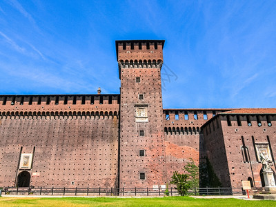 CastelloSforzesco米兰人类发展报告高动态范围意大利米兰的HHRSSforzescoSforza城堡图片