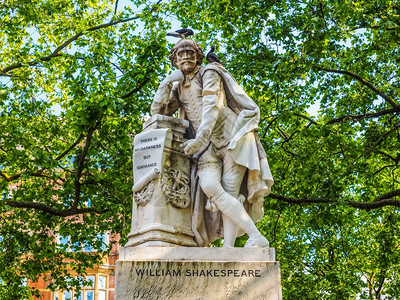 伦敦的莎士比亚雕像伦敦的莎士比亚人类发展报告威廉莎士比亚高动态系列人类发展报告威廉莎士比亚的人类发展报告于1874年在英国伦敦莱图片