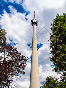 StuttgartHDR电视塔德国斯图加特的FernsehTurmTV塔高动态波程图片