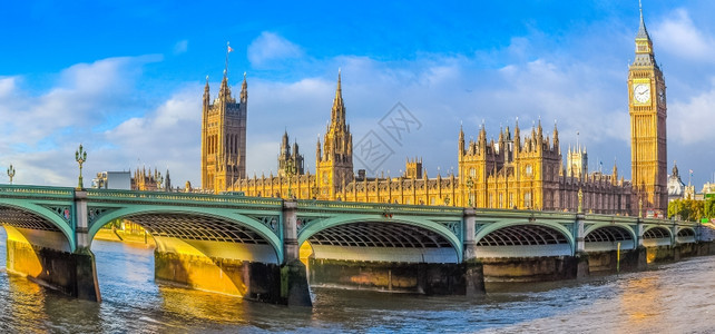 威斯敏特桥鱼眼观威敏特桥人类发展报告高度动态分布的人类发展报告鱼眼望威斯敏特桥全景联合王国伦敦议会两院和BigBen图片