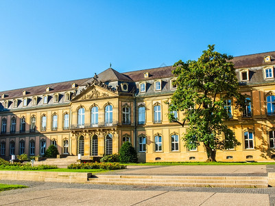 SchlossplatzCastle广场Stuttgart人类发展报告德国斯图加特的Schlossplatz广场的HDR高动态范图片