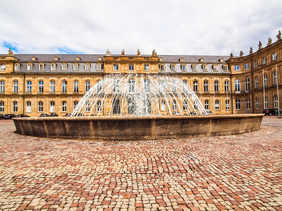 SchlossplatzCastle广场Stuttgart人类发展报告高动态范围德国斯图加特的Schlossplatz广场人类发图片