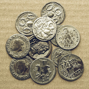 古罗马硬币看起来像是一堆古罗马硬币图片