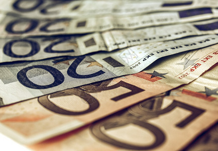 欧元的景象现钞是货币是是是图片