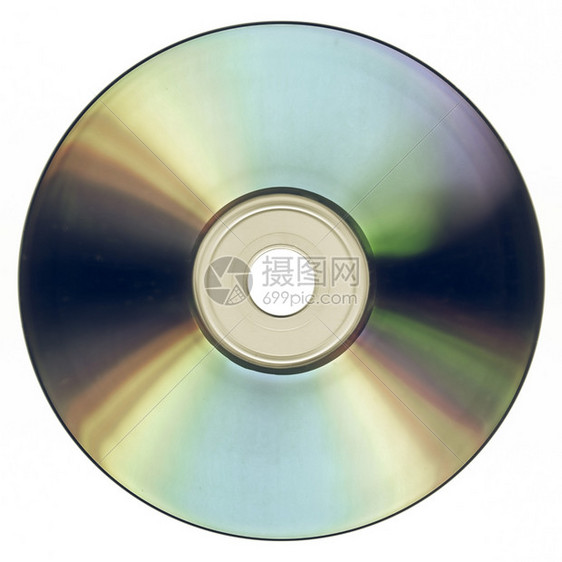 Vintage正在寻找CD或DVD孤立的looking的用于音乐数据视频记录在白色背景中被孤立图片