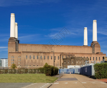 伦敦巴特西电力站英国伦敦巴特西发电站背景图片
