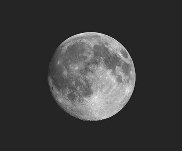 满月用望远镜看光老旧的外观满月用天文望远镜看月光用黑白的天文望远镜看月光老旧的外观逐渐淡化图片