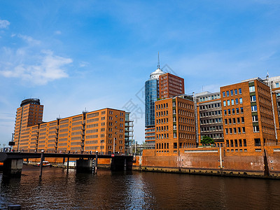 汉堡哈芬市HafenCity汉堡区HafenCity区HafenCity街区位于埃尔贝河岛Grasbrook前汉堡哈芬港德国hd图片