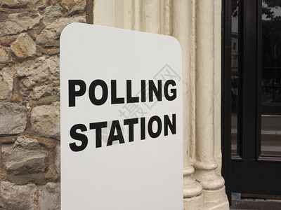 伦敦的投票站英国伦敦的投票站标志背景图片