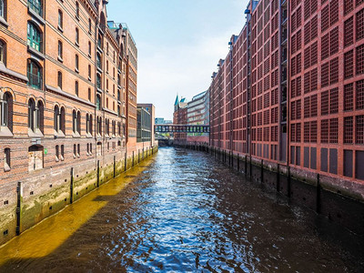 汉堡哈芬市HafenCity汉堡区HafenCity区HafenCity街区位于埃尔贝河岛Grasbrook前汉堡哈芬港德国hd图片