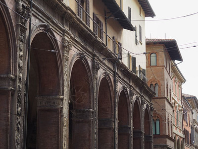 Bologna老城中心的景象意大利博洛尼亚老城中心的景象图片