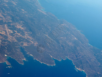 法国科西卡岛空中观察图片