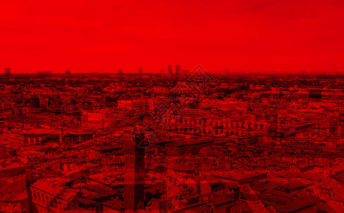 理想城市现代和历史城市的都拼图红音高清图片