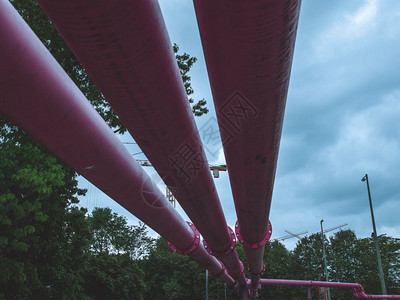 柏林水管的平面水管德国用于抽取建筑物地基的水现在已成为一个城市里程碑图片