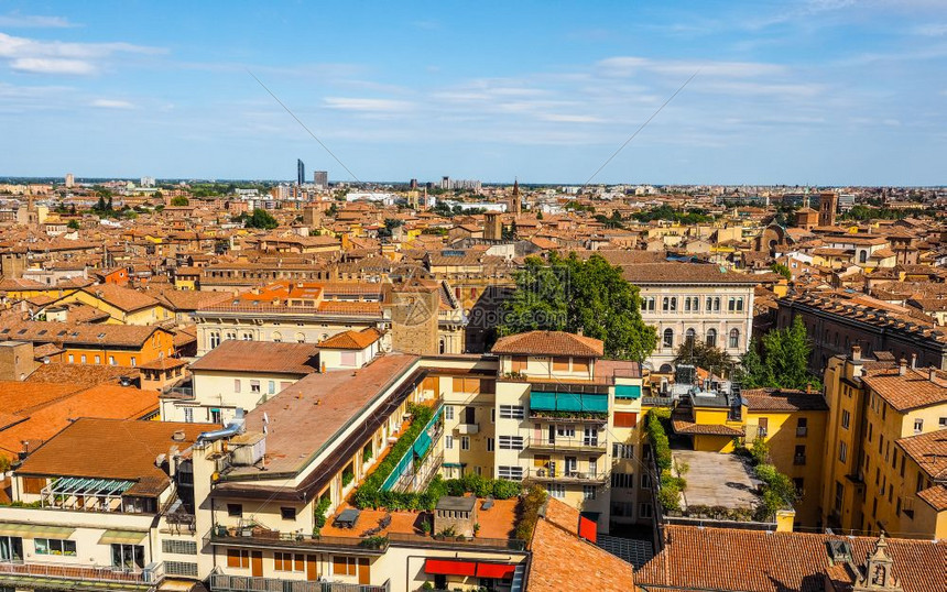 博洛尼亚赫德尔的空中观察意大利博洛尼亚市的空中观察活跃的高动态