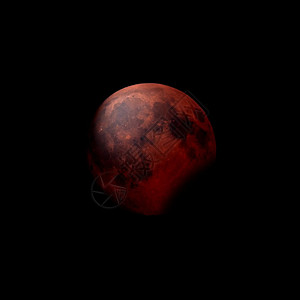 红月在部分日食时红月在部分食时图片