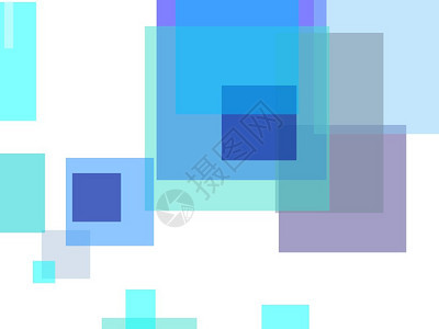 抽象蓝色正方形插图背景抽象的极简蓝色插图以正方形为背景图片